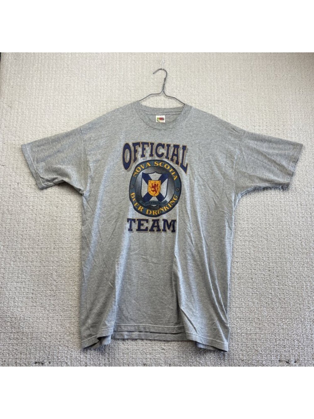 Vintage Nova Scotia Canada Official Beer Drinking Team College Gray Men Sz 2XL